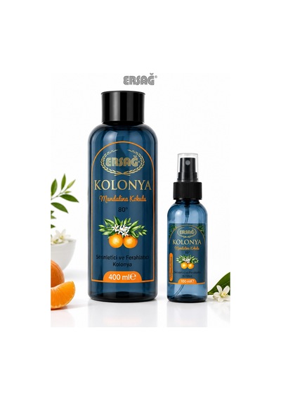 Ersağ Aparatlı Mandalina Kokulu Kolonya 400 ML + Sprey 100 ML
