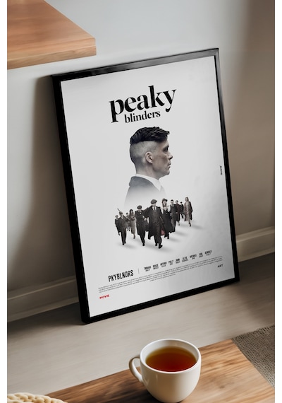 Peaky Blinders Siyah Ahşap Çerçeveli Poster, Dizi Duvar Tablosu