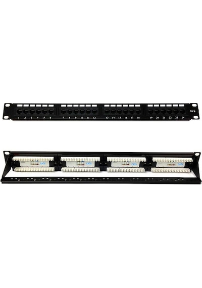 24 Port Cat6 Patch Panel 24 Port Ethernet Panel