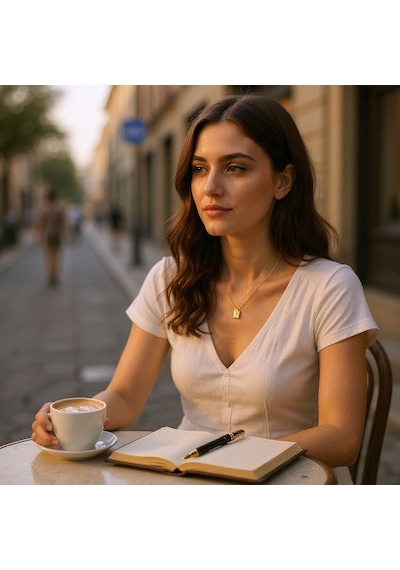 Zarf Model Açılabilir Mıknatıslı Kolye İçine Fotoğraf Veya Not Konulabilen Anlamlı Kadın Kolye Altın