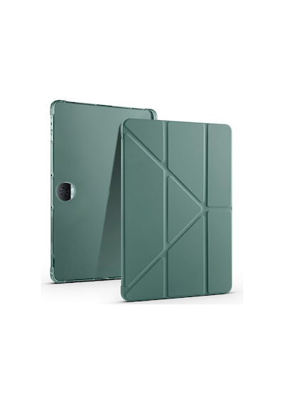 Honor Pad 9 Kılıf Mkst Tri Folding Kalem Bölmeli Standlı Kılıf - Gri Tablet Kılıfı
