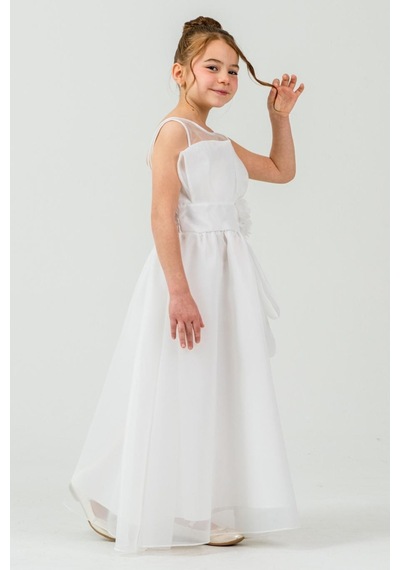 Mnk Baby & Kids Kız Çocuk Organze Tül Çiçek Ve Fiyonk Detaylı Gipe Sırtlı Prenses Abiye Elbise M00800 Beyaz Mnk Baby & Kids Kız Çocuk Organze Tül Çiçek Ve Fiyonk Detaylı Gipe Sırtlı Prenses Abiye Elbise M00800 Beyaz
