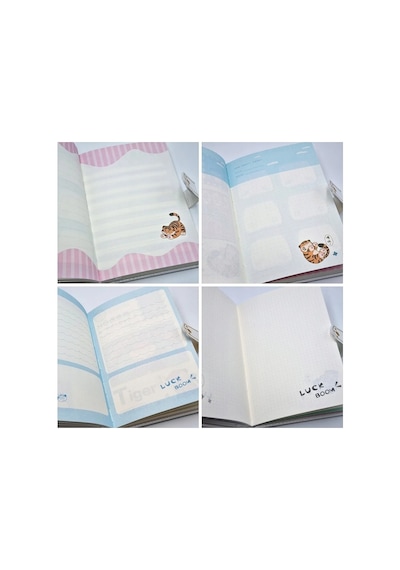 Bakgelal Sevimli Kaplan Tasarımlı Lucky Tiger Manyetik Klipsli Hediyelik Defter Ve Günlük - 9049999741694 Çok Renkli