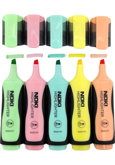 Noki Pastel Fosforlu Kalem 5 Renk Set