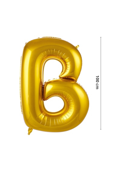 B Harf Folyo Balon. 100 CM - Altın