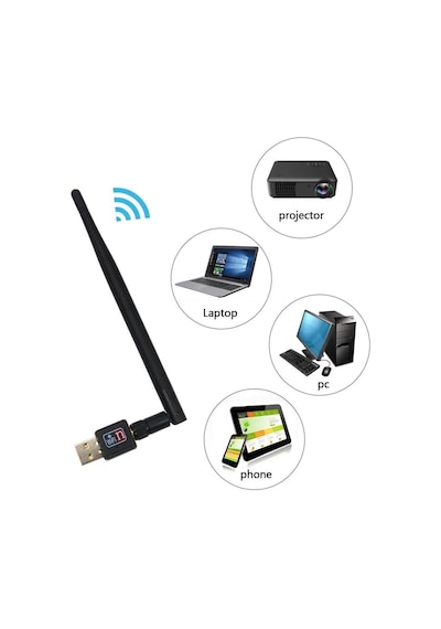 Store Wifi Adaptörü 300mbps 802.11n/g/b Usb2.0 Masaüstü Dizüstü Pc İçin Windows Mac Linux Destekler