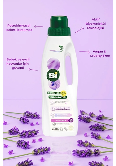 Si Senin İçin %100 Doğal Çamaşır Yumuşatıcı Lavanta Yağlı 1 Lt. Tekli
