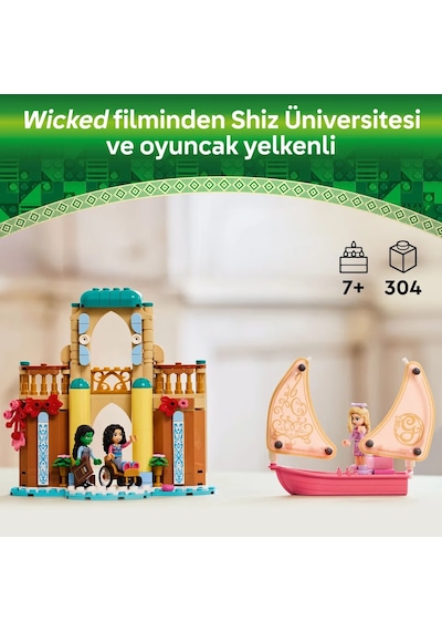 LEGO® Wicked Glinda, Elphaba ve Nessarose, Shiz Üniversitesi’nde 75681 - 7 Yaş ve Üzeri Çocuklar için Oyuncak Tekne İçeren Bebek Evi (304P)