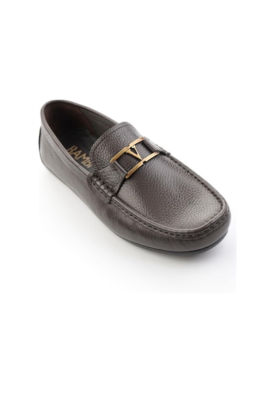 Kahve Hakiki Deri Erkek Loafer Ayakkabı E01648599440