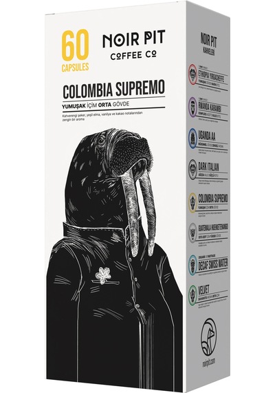 Noir Pit Coffee Co. Colombia Supremo Kapsül Kahve 60 Adet Diğer