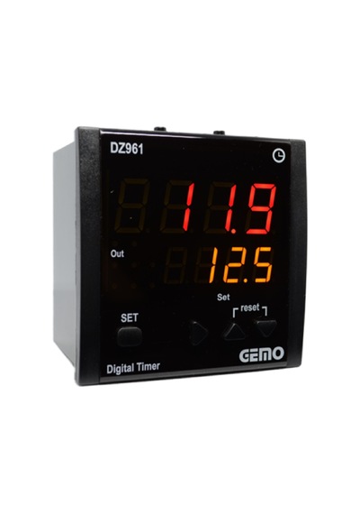 Gemo Dz961-230vac ,96x96mm 110v..220vac Kontak-1a1k Reset Girişli Zaman Röle