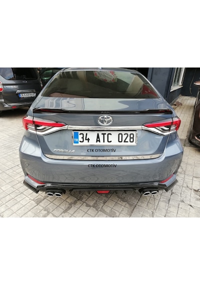 Toyota Corolla Uyumlu Krom Bagaj Alt Çıtası 2019 - 2021 Krom Bagaj Çıta