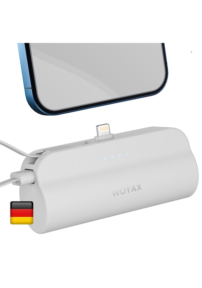 Woyax By Deji Lightning Soketli Dahili Kablolu Powerbank Beyaz