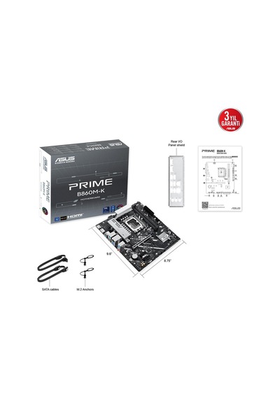 Asus Prıme B860m-k B860 Ddr5 Vga Yok Glan 2.5g Matx Hd Dp Usb3 M2 1851p Anakart-207747
