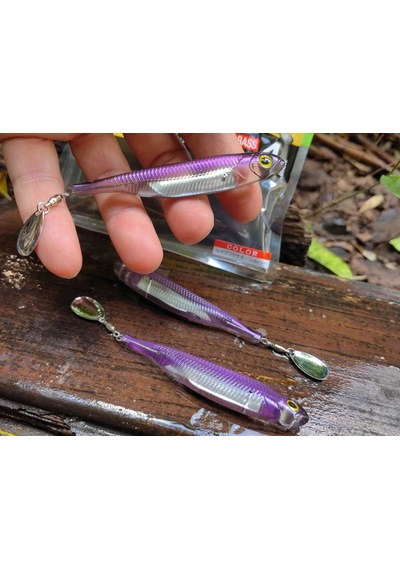 Fish Arrow Flash J Spin Elastomer 10cm 4'' 03 Lake Smelt Silver Silikon Balık 3 Adet