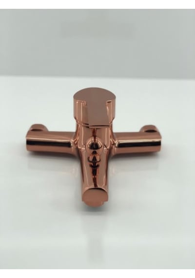 İsaoğlu Yapı Bakır Duş Seti Bron Duş Sistemi Batarya Dahil Komple Set Rose Bakır Duş Başlığı Rose Gold