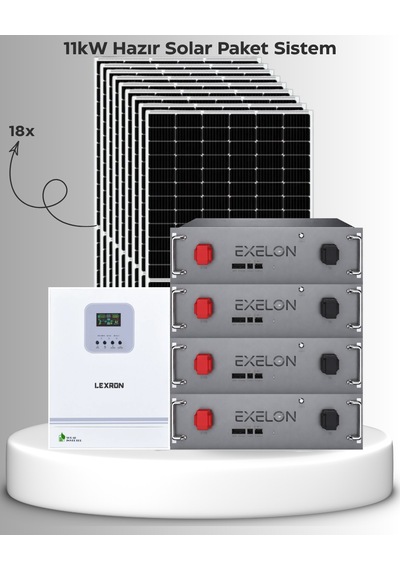 Sb Solar 11kw Hazır Solar Paket Çift Mppt Akıllı Inverter Off-grid Sistem