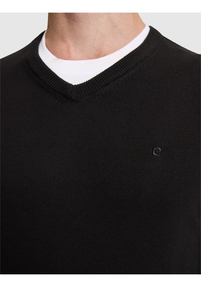 Pierre Cardin Siyah Slim Fit Basic Kazak 50315510-vr046