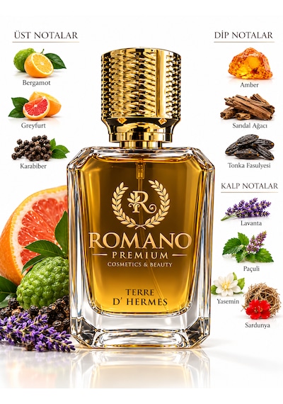 Terre D' Hermes 50 Ml Kadın Parfüm Kalıcı Yüksek Esans Unisex Gün Boyu Canlılık Amber Çiçeksi