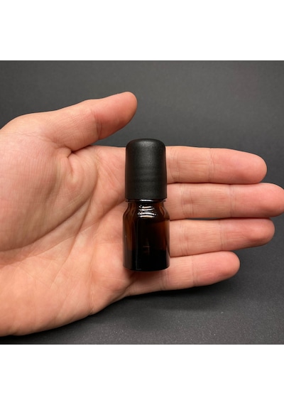 3 Ml Amber Cam Roll-on Şişe , Cam Esans Şişesi , 3cc Cam Bilyeli Şişe X 6 Adet