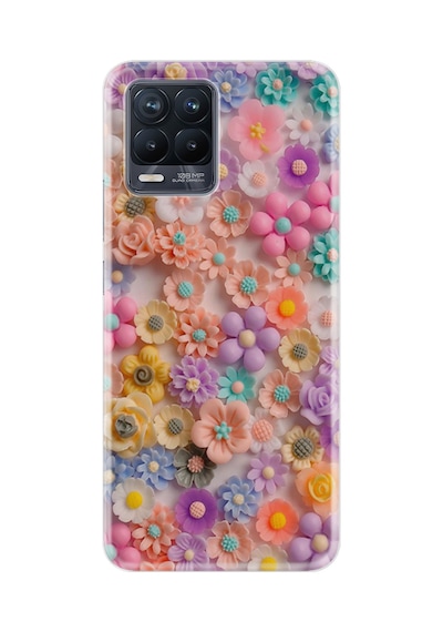 Realme 8 - 8 Pro Kılıf Boutique Baskılı Resimli Rengarenk Papatyalar Pcode -060