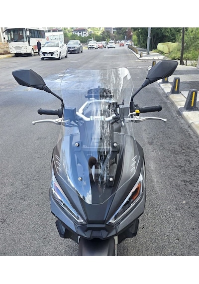 Motocam Kanuni Seha 250 Ön Cam 2022-2026 Model 55cm Şeffaf Renkli 4mm Kısa