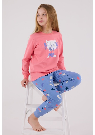 Rolypoly Kız Çocuk Pembe Pijama Takımı Rp3696-c-v2 Pembe