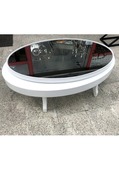 Döner Orta Sehpa Oval Rus Tarz Model Kayın Retro Ayak Sağlam Şık (460067019)