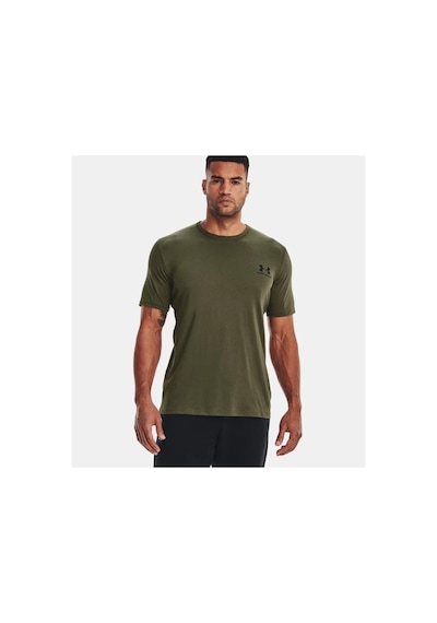 Under Armour Sportstyle Left Chest Erkek Haki Yuvarlak Yaka Tişört