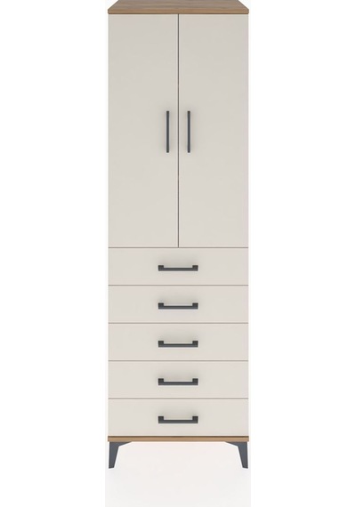 Hyperion Dolap 3 Raflı 5 Çekmeceli 2 Kapaklı 60x44x195 Çam-aytaşı Atlas Çam