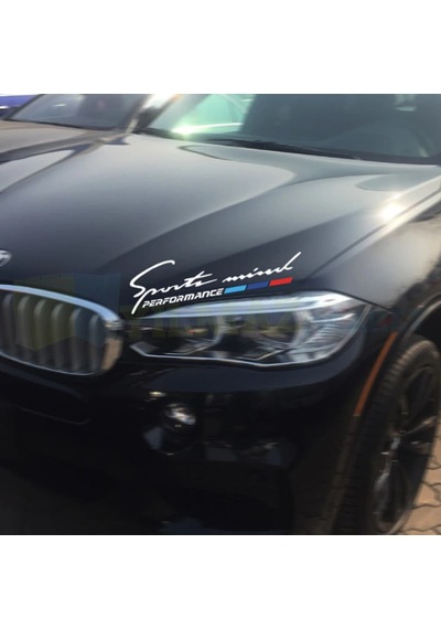 Bmw M Performance Sport Mind Kaput Far Oto Sticker Yapıştırma