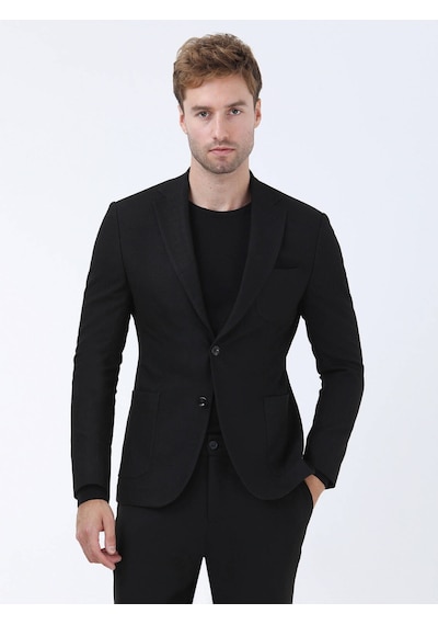Kip Modern Fıt 6 Drop Siyah Erkek Ceket Ck-2361 Siyah