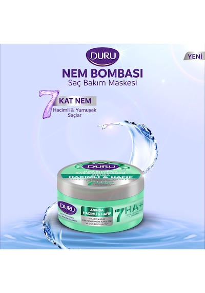 Nem Bombası 7 Li Hyaluronik Asit Kompleksi Yoğun Nemlendirici Saç Maskesi Hacim Verici 200 Ml