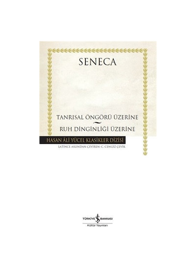 Tanrısal Öngörü Üzerine - Ruh Dinginliği Üzerine Karton Kapak...