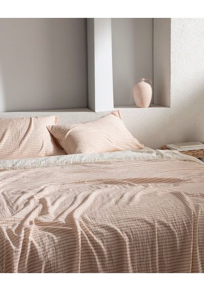 Madame Coco Agnes Tek Kişilik Müslin İpliği Boyalı Lastikli Nevresim Takımı - Turuncu 8684427207994 Turuncu
