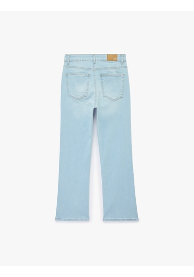 Koton Dar Kesim Normal Bel Cepli İspanyol Paça Jean Pantolon - Flare Jeans Açık İndigo 6sal40013md Koton Dar Kesim Normal Bel Cepli İspanyol Paça Jean Pantolon - Flare Jeans Açık İndigo 6sal40013md