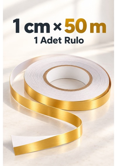 Fayans Arası Şerit Bant Gold Kendinden Yapışkanlı 1 Cm X 50 M