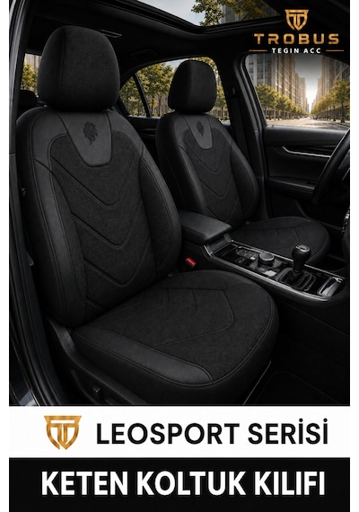 Kia Venga 2012 2013 2014 2015 Uyumlu Leosport Serisi Siyah Oto Koltuk Kılıfı