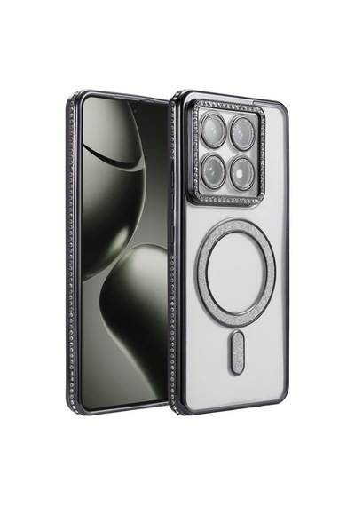 Xiaomi Mi 14t Pro Uyumlu Joke Simli Magneticsafe Kılıf - Siyah