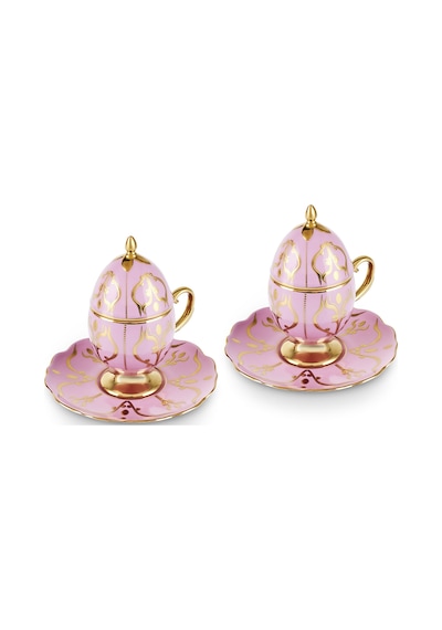 Karaca Faberge Egg 2 Kişilik Kahve Fincanı Pembe 90 Ml Pembe