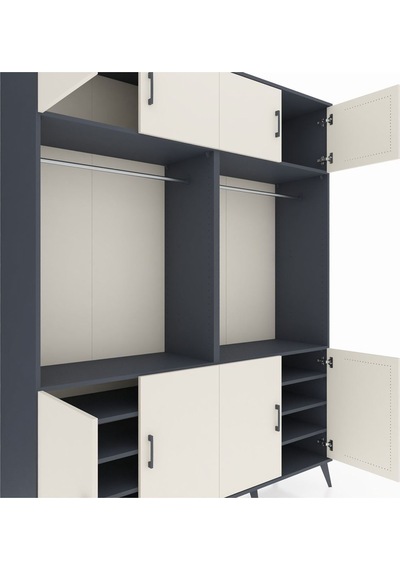 Hyperion Gardrop 10 Raflı 8 Kapaklı 2 Askılı 176x44x221 Antrasit-aytaşı/antrasit Aytaşı/antrasit Hyperion Gardrop 10 Raflı 8 Kapaklı 2 Askılı 176x44x221 Antrasit-aytaşı/antrasit Aytaşı/antrasit