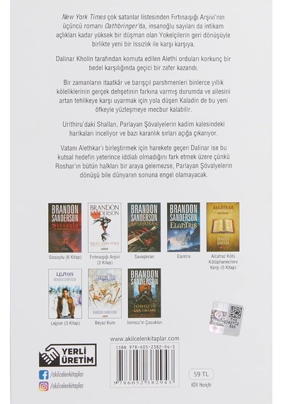 Oathbringer 1. Cilt: Fırtınaışığı Arşivi Üçüncü Roman
