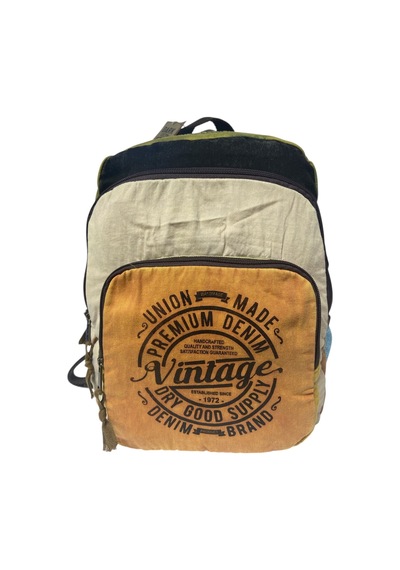Dark Cotton Kaliteli Vintage Salaş Yıkama Kumaş Disayn Günlük Gezi Okul Sırt Çantası 30cmx40cm Camel