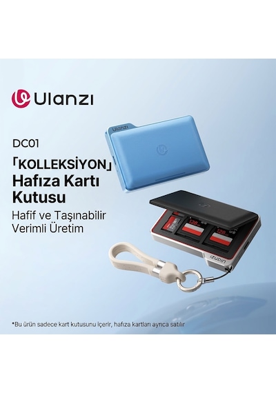 Ulanzi Dc01 2 İn 1 Taşınabilir Sd Hafıza Kartı Saklama Kutusu Mavi - X149