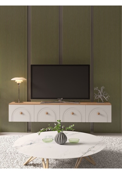 Bohem Şık 180 Cm 4 Kapaklı Mdf Kapak Duvar Tv Ünitesi Atlantikçam