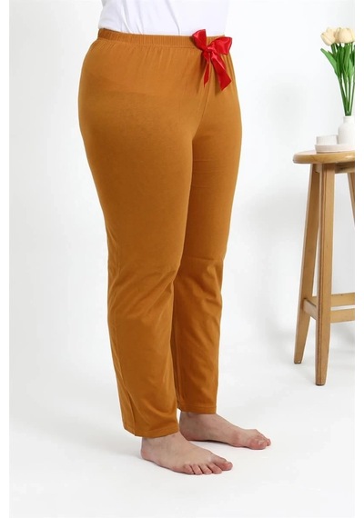 Mtm My The Mall Kadın Pamuklu Büyük Beden Alt Pijama Hardal Hardal