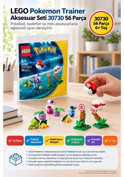 Lego Pokémon Trainer Aksesuar Seti 30730 Pokéball Hedef Oyunu 56 Parça