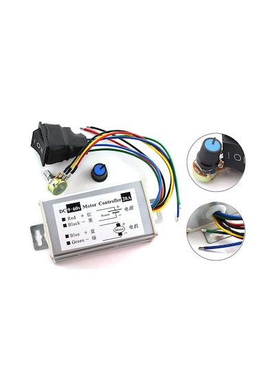 Dc 60v 20a Dc Motor Sürücü Pwm Hız Kontrol Ileri Geri Yön Anahtar