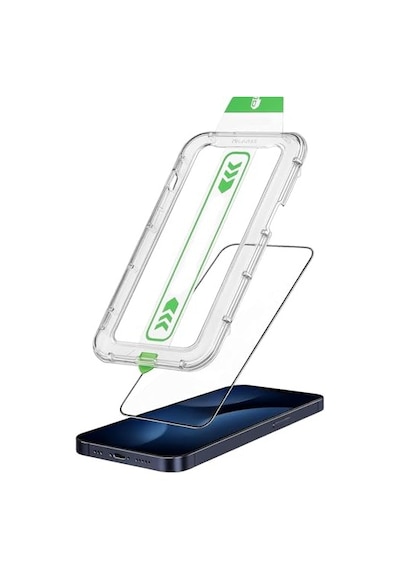 Apple Uyumlu iPhone 17 Pro Max İle Uyumlu Temperli Ekran Koruma Hızlı Kolay Uygulama Aparatlı Kıt Box Çizilmez 9h Glass Full Co