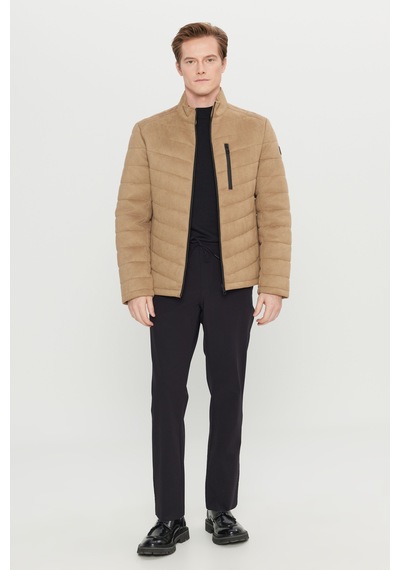 Altınyıldız Classıcs Erkek Camel Standart Fit Normal Kesim Kapüşonlu Dik Yaka Casual Mont